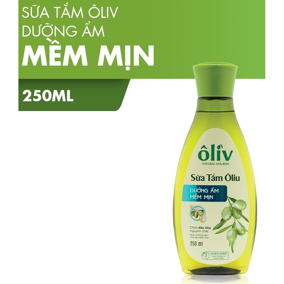 Sữa tắm dưỡng ẩm mềm mịn Oliv - chai 250 ml