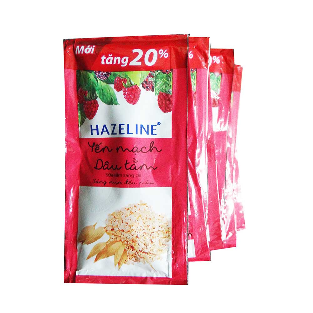 Sữa tắm dưỡng ẩm sáng da Hazeline - gói 4,8 ml