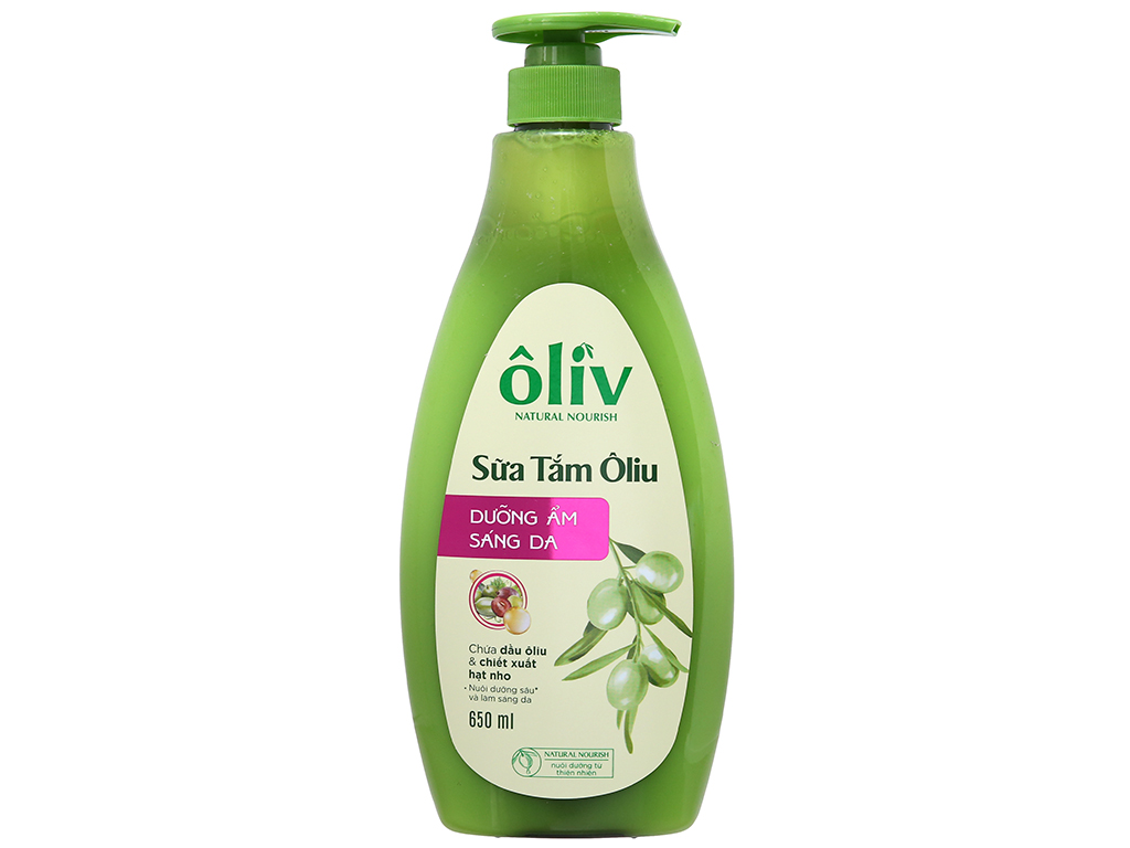 Sữa tắm dưỡng ẩm mềm mịn Oliv - chai 650 ml