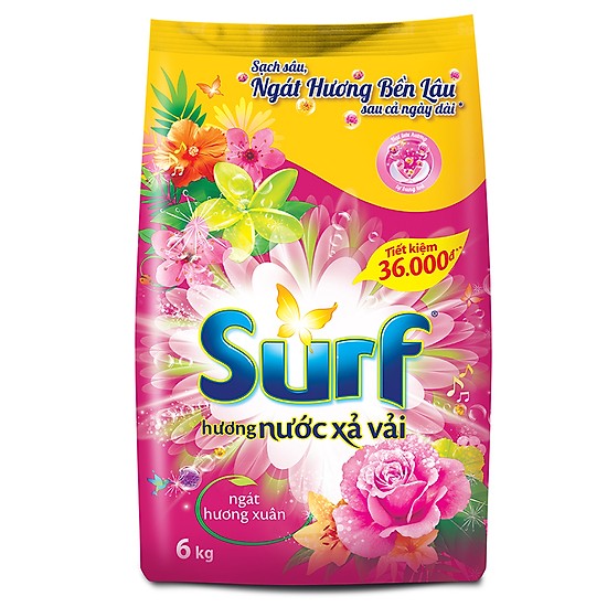 Bột giặt hương nắng xuân vàng ngát hương Surf - gói 6.8 kg