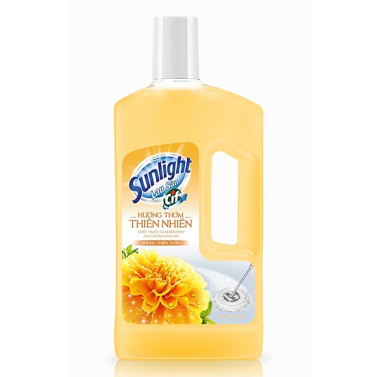 Nước lau sàn tinh dầu hương thiên thảo Sunlight - chai 1 kg