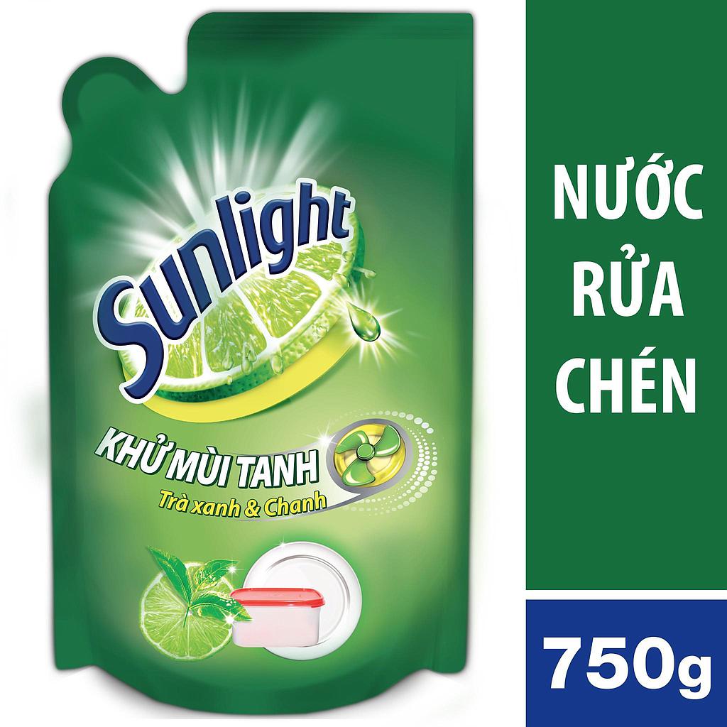 Nước rửa chén trà xanh Sunlight - bịch 750 g