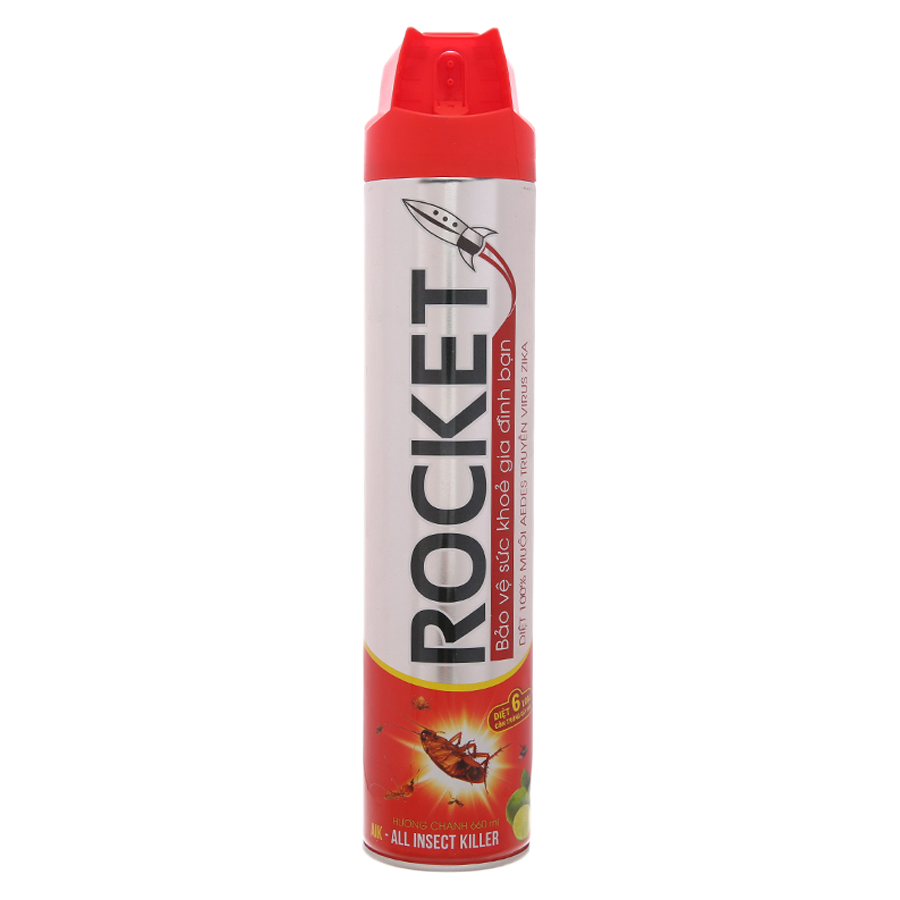 Bình xịt côn trùng aik lemon Rocket - chai 660 ml