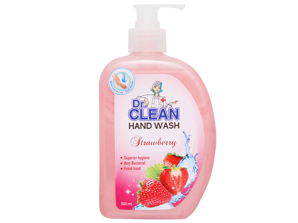 Sữa rửa tay hương dâu Dr. Clean - chai 500 ml