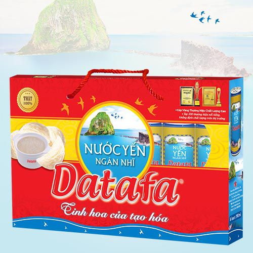 Nước yến 6 lon có đường Datafa - hộp 6 lon