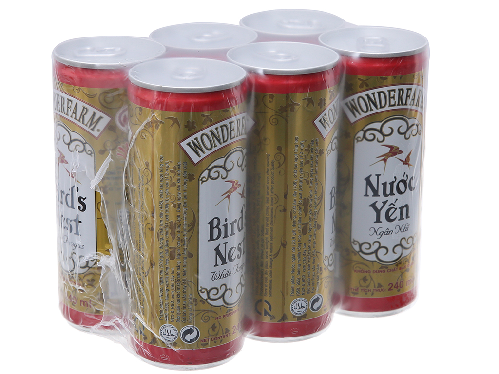 Nước yến có đường Ngân Nhĩ - khay 6 lốc (6 lon)