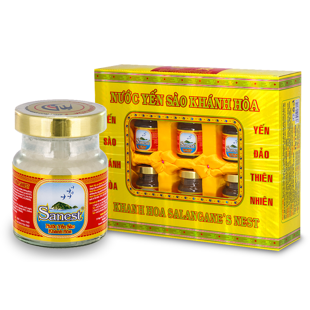 Nước yến hộp quà Sannet - hộp 6 lọ