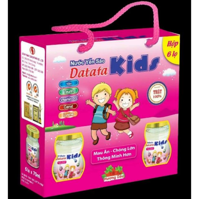 Nước yến hương vani kids Datafa - hộp 6 lọ
