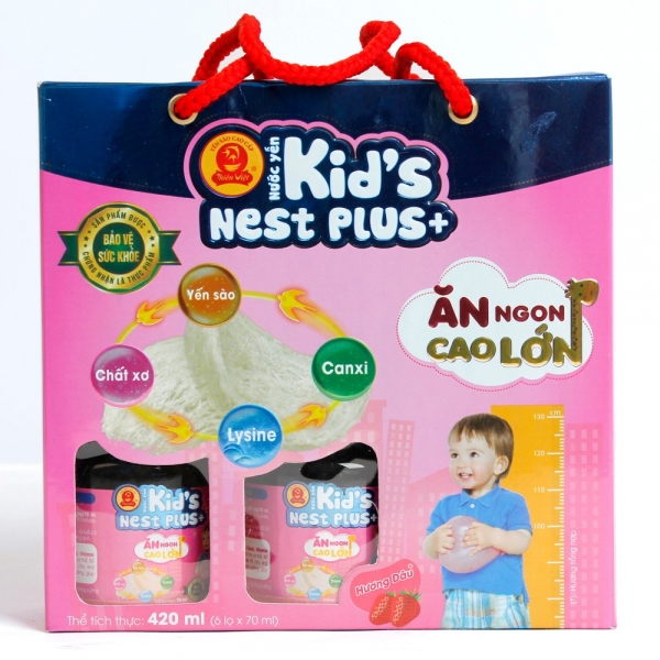 Nước yến kids hương cam dâu Thiên Việt - lốc 6 lọ