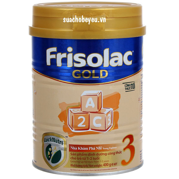 Sữa bột frisolac gold 3 Hà Lan - lon 400 g