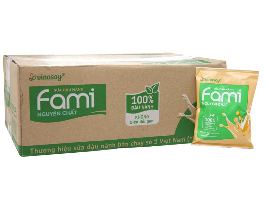 Sữa đậu nành nguyên chất Fami- thùng 36 hộp (200 ml)