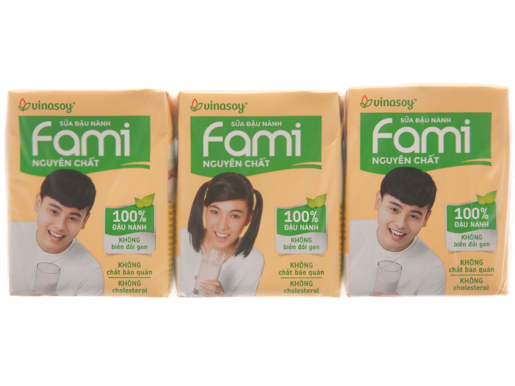 Sữa đậu nành nguyên chất Fami - lốc 6 hộp 200ml