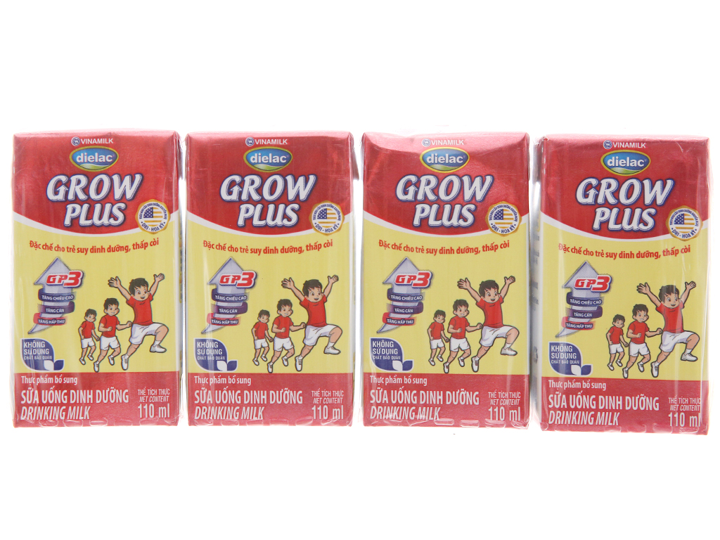 Sữa grow plus Vinamilk - lốc 4 hộp (110 ml)