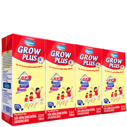 Sữa grow plus Vinamilk - lốc 4 hộp (180 ml)