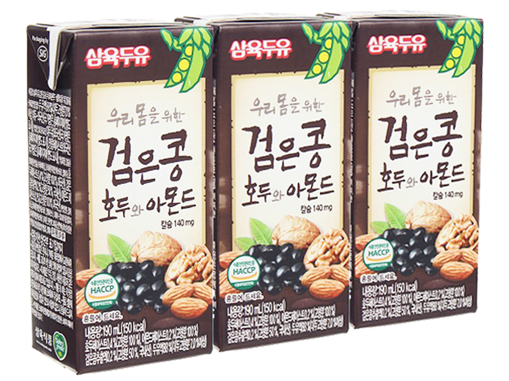 Sữa óc chó samyok Hàn Quốc - lốc 3 hộp  190 ml