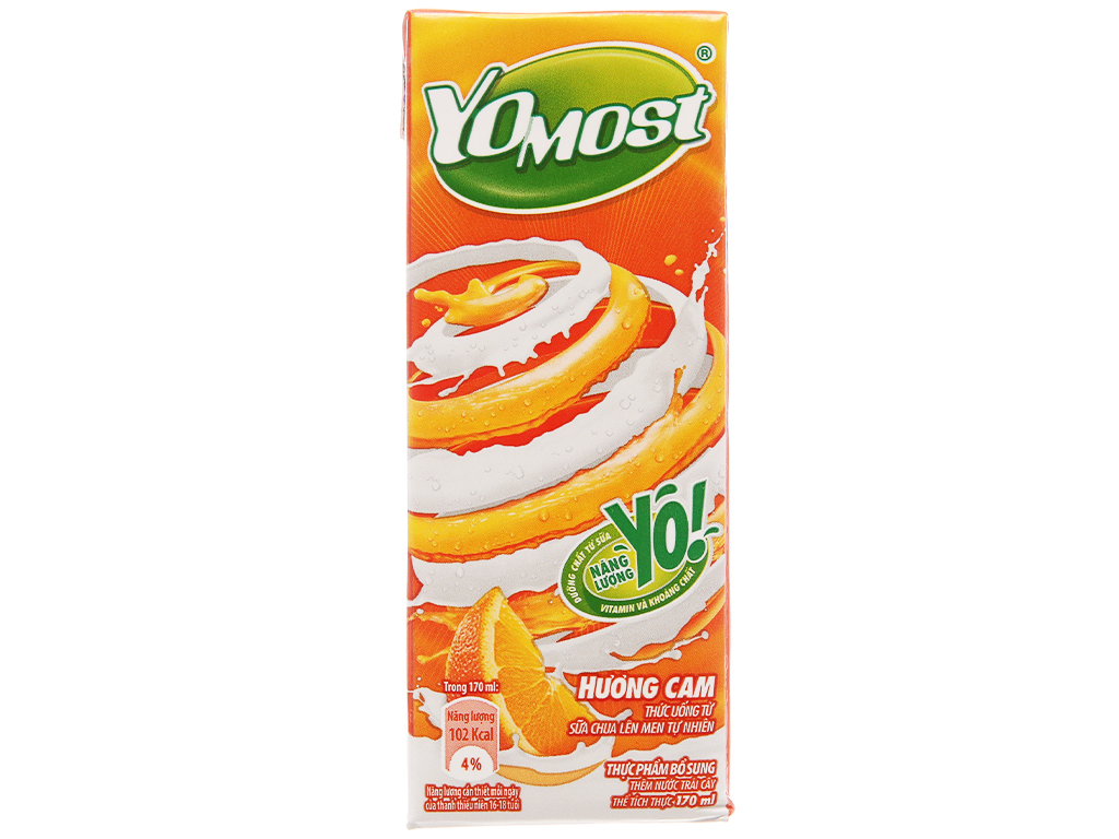 Sữa Yomost cam Cô gái Hà Lan - hộp 170 ml