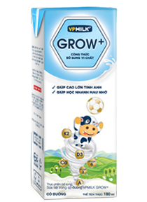 Sữa tiệt trùng có đường grow Vpmilk - hộp 110 ml