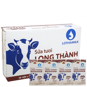 Sữa tươi tiệt trùng có đường Long Thành - thùng 48 hộp (110 ml)