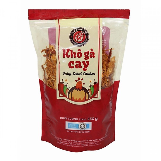 Khô gà cay Chà Bông Việt - gói 250 gr 