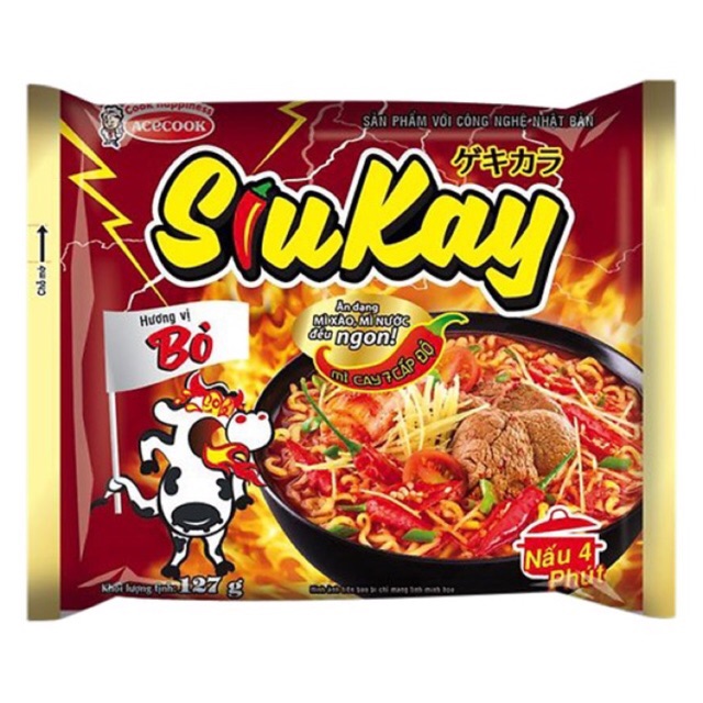 Mì cay kay hải sản Acecook - thùng 30 gói