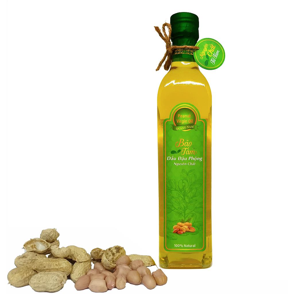 Dầu đậu phộng nguyên chất Bảo Tâm - chai 500ml