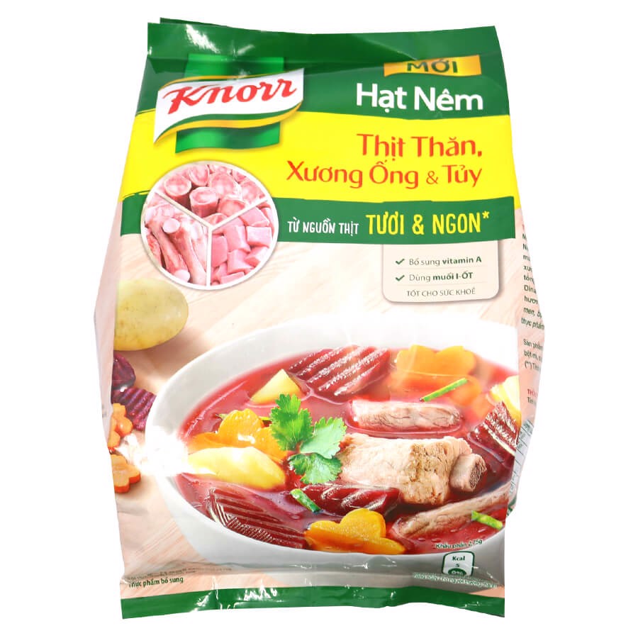 Hạt nêm thịt thăn xương ống và tủy Knorr - gói 1,8 kg