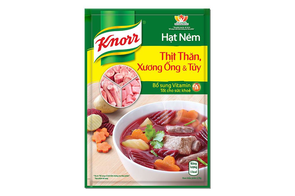 Hạt nêm thịt thăn xương ống và tủy Knorr - gói 50 g