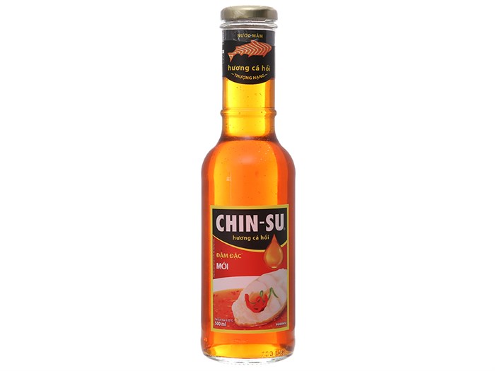 Nước mắm Chin Su cá hồi - chai thủy tinh 500 ml