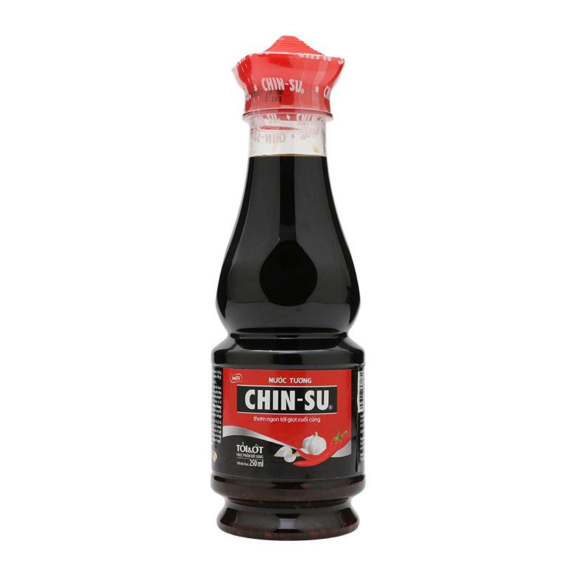 Nước tương Chin Su tỏi ớt - thùng 24 chai (250 ml)