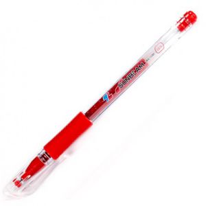 Bút Gel Gel-08 Hộp 20, Tím, Xanh, Đen, Đỏ - Đỏ