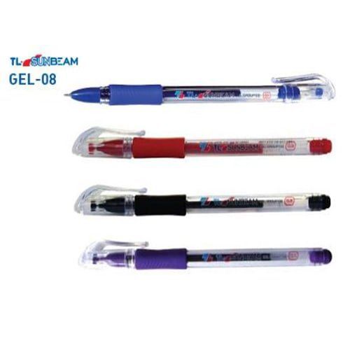 Bút Gel Gel-08 Hộp 20, Tím, Xanh, Đen, Đỏ - Tím