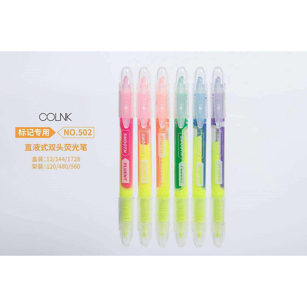Bút Highlight 2 Đầu Nhỏ No 502