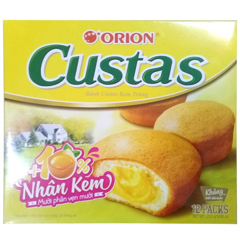 Bánh Custas nhân kem Orion - thùng 8 hộp (282g )