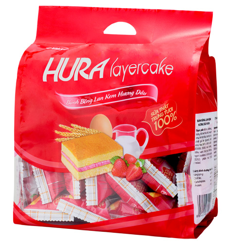 Bánh Hura dâu quai xách - hộp 390 g 