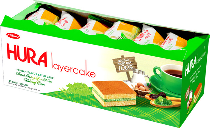 Bánh Hura kem hương cốm Bibica - hộp 300 g