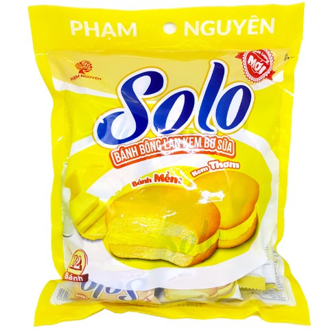 Bánh Solo kem bơ sữa Phạm Nguyên - thùng 12 hộp (252g)