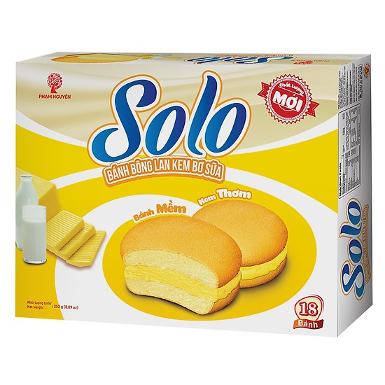 Bánh Solo kem bơ sữa Phạm Nguyên - hộp 252 g